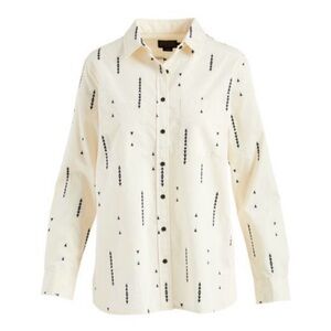Pendleton Dobby Arrow Button Up Shirt Long Sleeve Ivory S